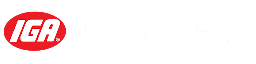 A theme footer logo of Midway IGA